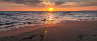 Zonsondergang op het strand van Middelkerke