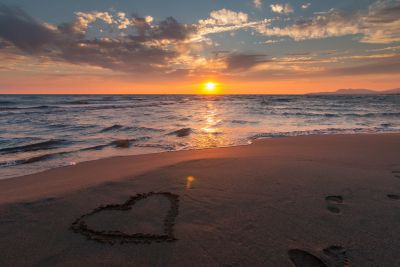 Zonsondergang op het strand van Middelkerke